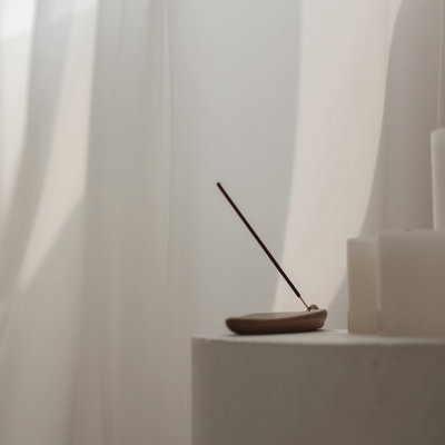 Incense against wall