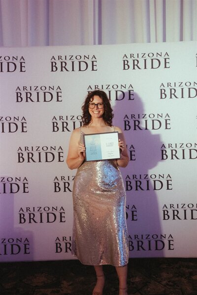 Armana from A. Cakes Bakery wins Arizona Bride Best of 2025 specializing in luxury wedding cakes in Arizona.
