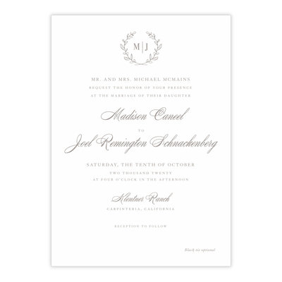 Letterpress wedding invitations by Sweetly Said