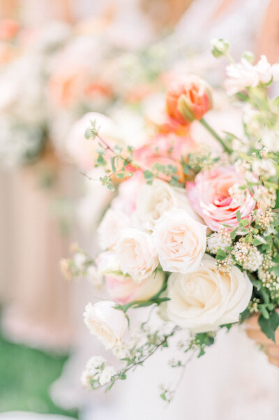 Pink and Cream Bouquet at Lowndes Grove Wedding