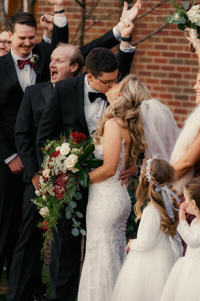 Full Bridal Party photos at Brentwood Methodist Church 