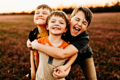 Allison's 3 boys, all smiling