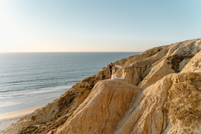 bride and groom  at balboa park