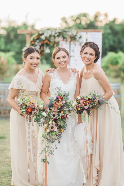 Winery Bridal Party in Texas