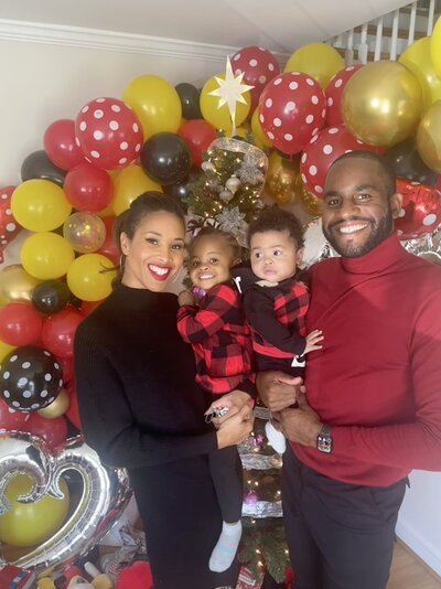 Celebrating Christmas with Adrianna Hopkins' family