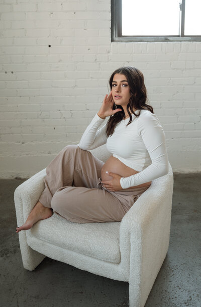 Minnesota studio maternity session