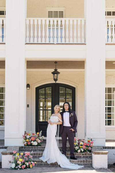 Bride and groom at Donovan Manor wedding planned by Bianca Nichole and Co