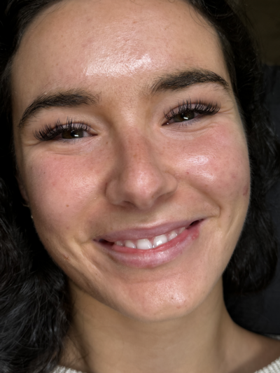 Close-up of classic lash extensions applied at Jazzy's Glam Bar in Tampa, FL.