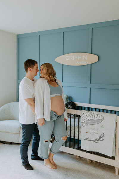 Natural Candid Documentary Family Maternity Baby Pregnancy Announcement Photo shoot in Seattle Bellingham Washington, Couples Mom and Dad, Luxury Maternity Photographer