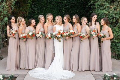 Wigwam Weddings Bride and Bridesmaids laughing