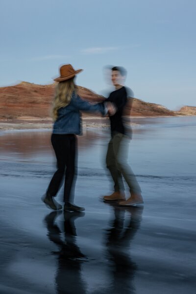 Blurred Outdoor Engagement Photography Inspiration