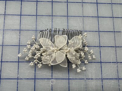 vintage heirloom veil and headpiece restyled into a modern bridal comb
