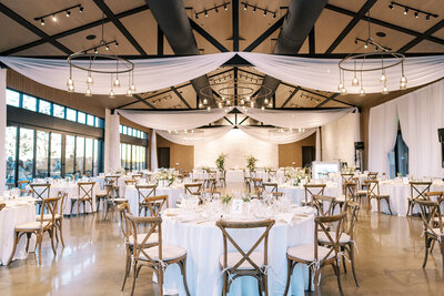 Reception at Omni PGA Frisco with White Drapery