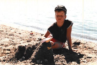 Brent Ray Fraser Sand Castle in Lac La Hache - September 1987
