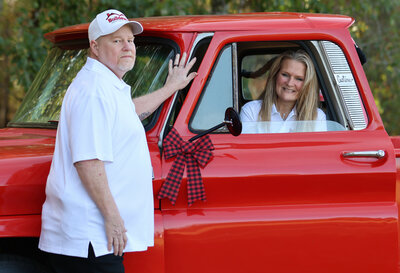 Greg and Kellie at the truck