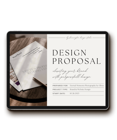 Proposal Template for designers by The Streamlined Creative by Stephanie Taale - Business Coach, Client Experience and Systems Strategist for brand and website designers