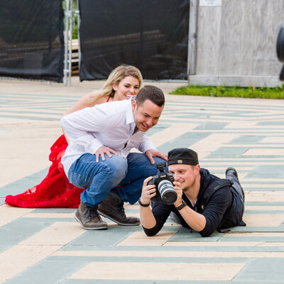 Behind the Scenes of photo session at Poconos Raceway