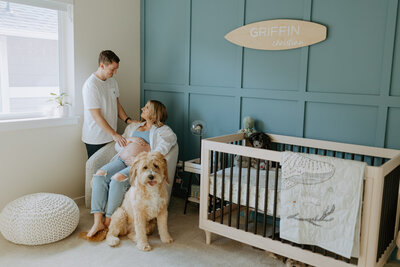 Natural Candid Documentary Family Maternity Baby Pregnancy Announcement Photo shoot in Seattle Bellingham Washington, Couples Mom and Dad, Luxury Maternity Photographer