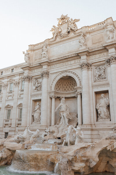 europe wedding trevi fountain