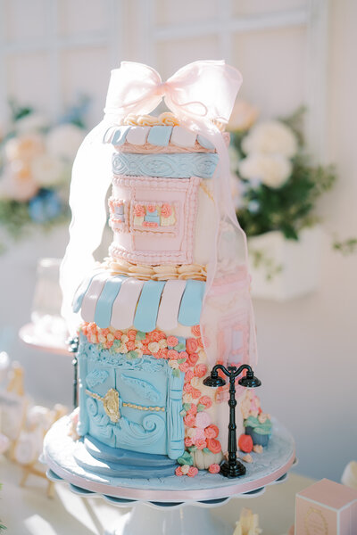 photo of gorgeous cake for baby shower