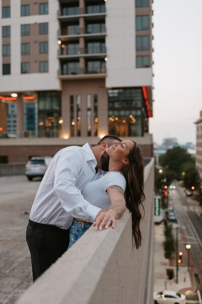 San Diego rooftop engagement photos