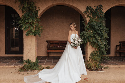 Bridal portait at Villa Parker in Colorado