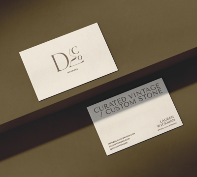 Elevated embossed business card design