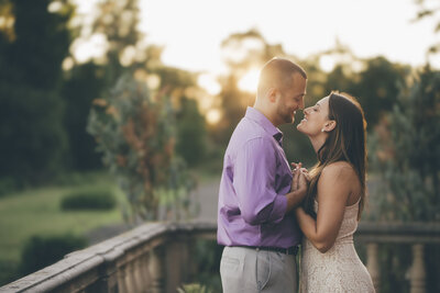 Natirar Park Summer Engagement Shoot | Engaged Couple Smiling at Sunset | Peapack-Gladstone, New Jersey Photography