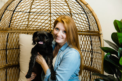 Katie of  Katie Louise Photography and her dog