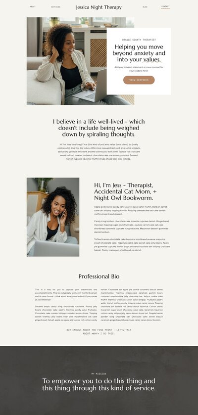 therapist website template