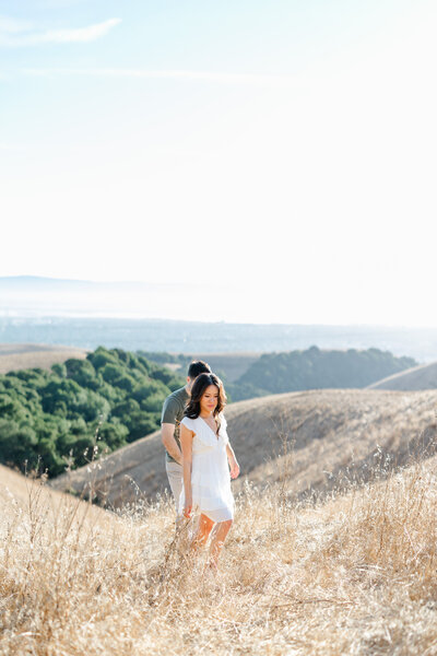 vargas plateau regional park engagement session in the california hills