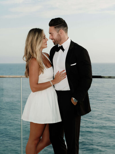 Couple at their Laguna Beach engagement photo session by So Cal wedding photographer Christopher Brown weddings