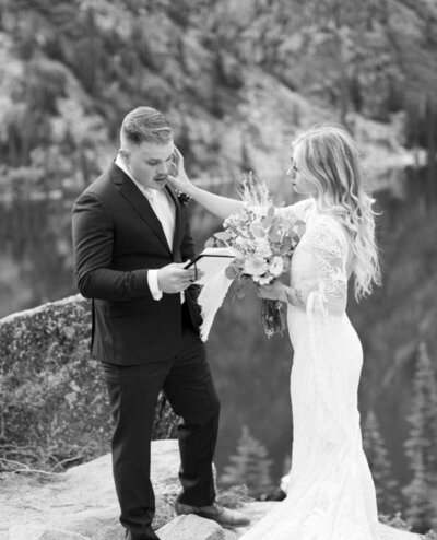 Zach Bryan and Rose Madden Wedding Colchuck Lake