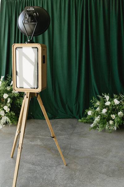 Wedding Print photo booth with wedding decor details. Ottawa wedding photo booth with prints and digital images.