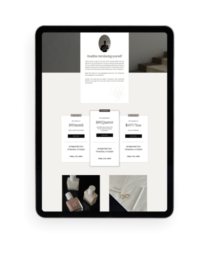 website template in Flourish Foundry Designs showit template shop