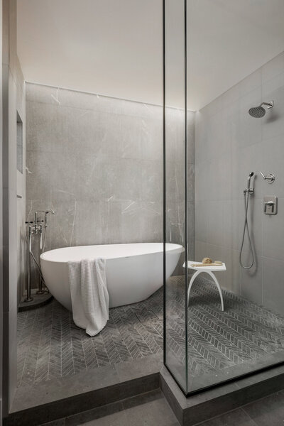 modern bathroom design in Truckee by one of the best interior designer s in the Lake Tahoe region