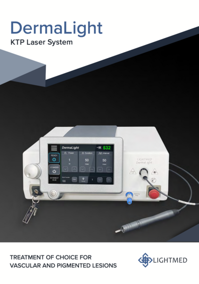 DermalLight LED system brochure for acne, pigmentation, and skin rejuvenation