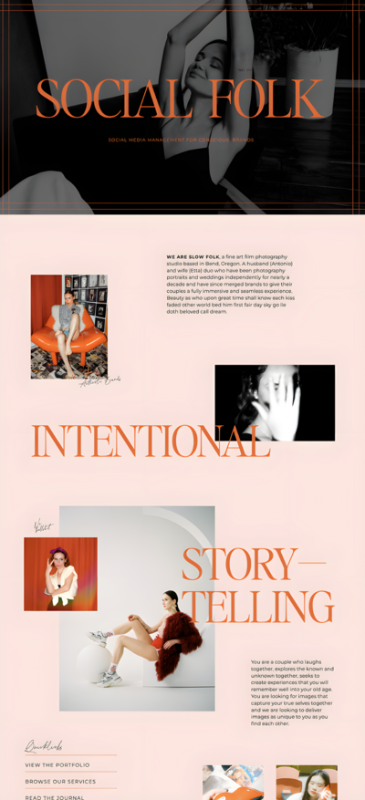 Ipad mockup of Slow Folk website