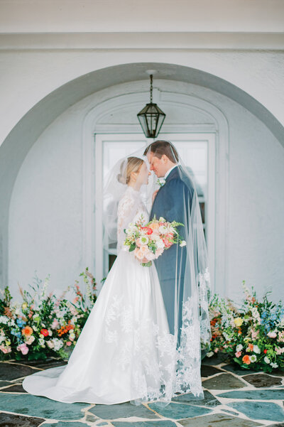 Bride and Groom portrait at Kirkland Manor