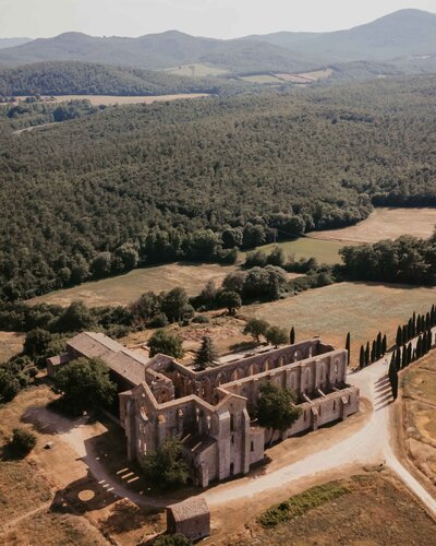 San Galgano Abbey Drone image-1