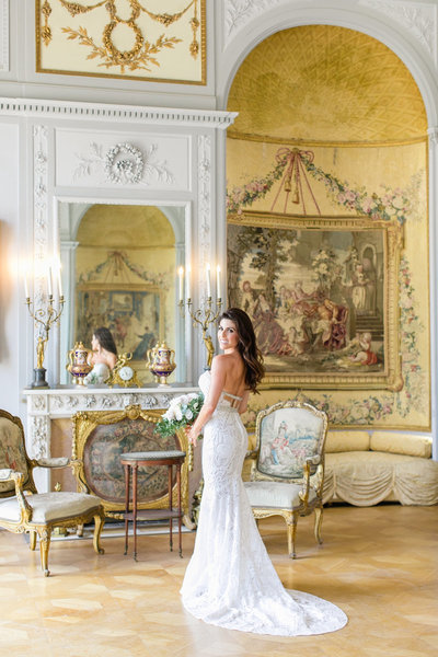 bride portrait at villa ephrussi