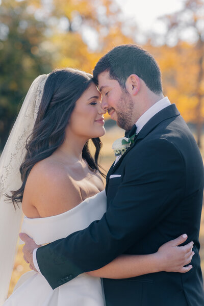 bride and groom sharing a moment with each other during their monticello  arkansas wedding
