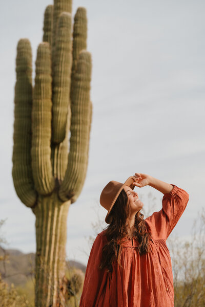 Julia Digrazia taking in the Arizona sunshine