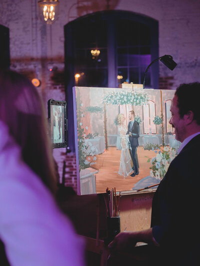 Charleston Live Wedding Painter, Ben Keys Fine Art Studio, Photo by Justin Leon Brown