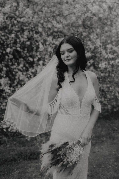 bridal portrait taken by wichita wedding photographer