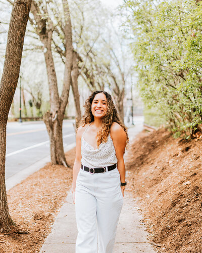 Rosslyn Arlington Girl walking on sidewalk
