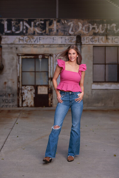 Cool Retro Senior portraits in Durham.