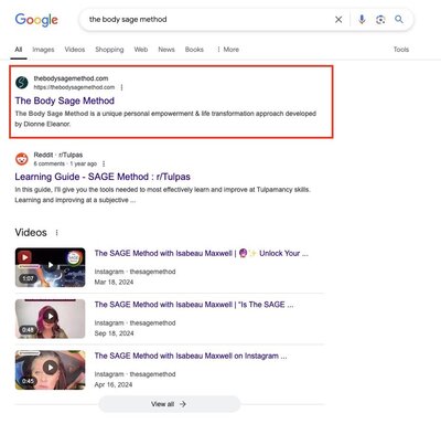 seo result