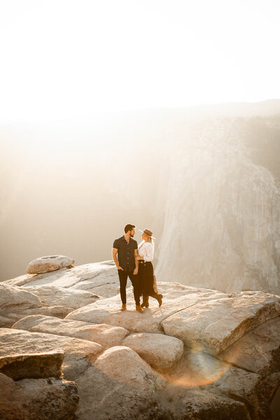 engagement photo with couple at taft point