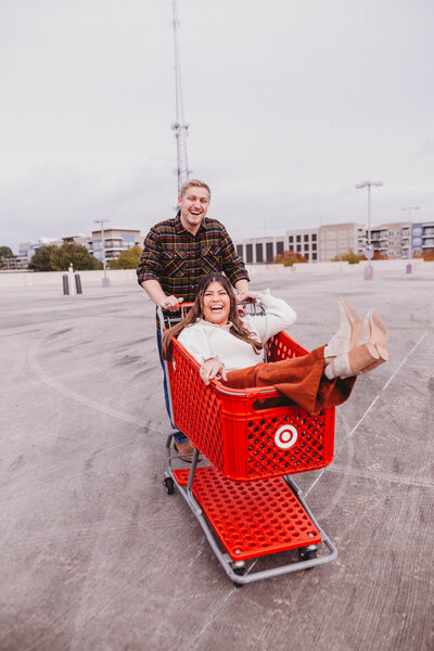 rooftop engagement photos target cart